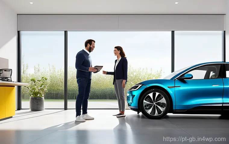 전기차 구매 시 고려해야 할 사항 - "

**Image Prompt 3: Financial Freedom and Simplified EV Care**

"A diverse Portuguese couple in the...