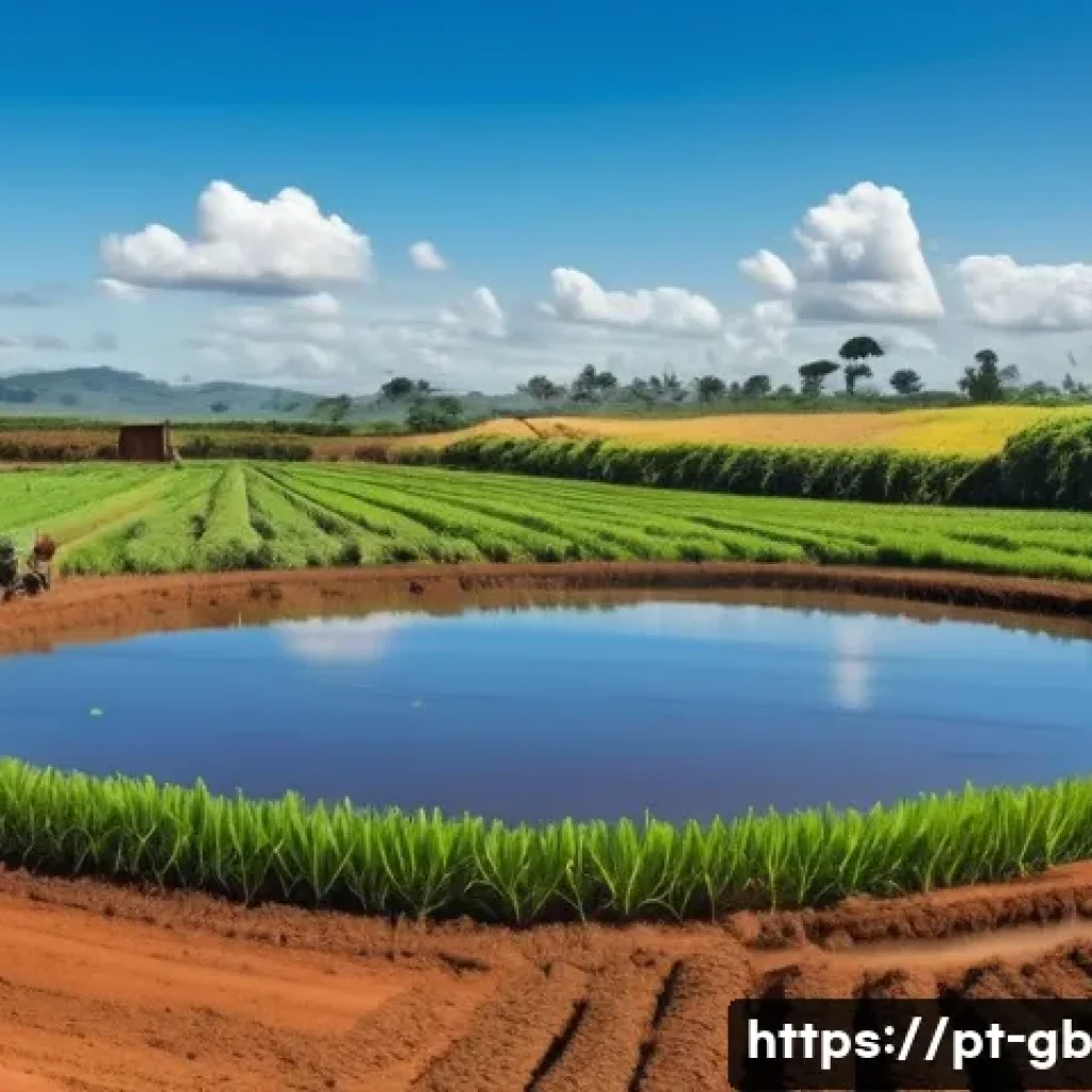 탄소중립을 위한 지속 가능한 농업 - A vibrant sustainable farm landscape in Northeast Brazil, showcasing diverse crops growing in well-s...